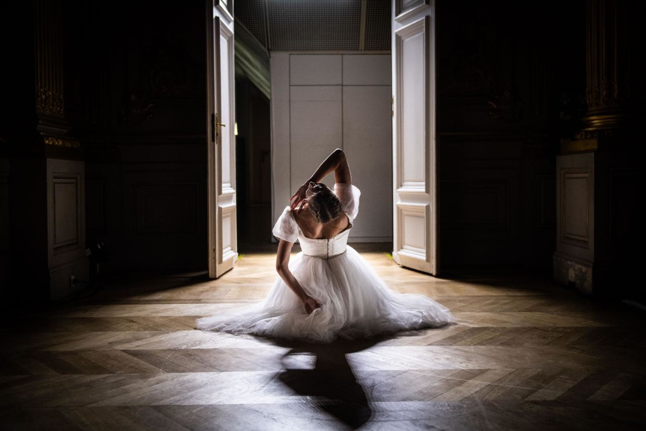 A dancer from the Paris Opera Ballet performs at the Orsay museum in Paris on Wednesday, October 9. The dancing show "Degas Danse" took place on the sidelines of the exhibition "Degas at the Opera."