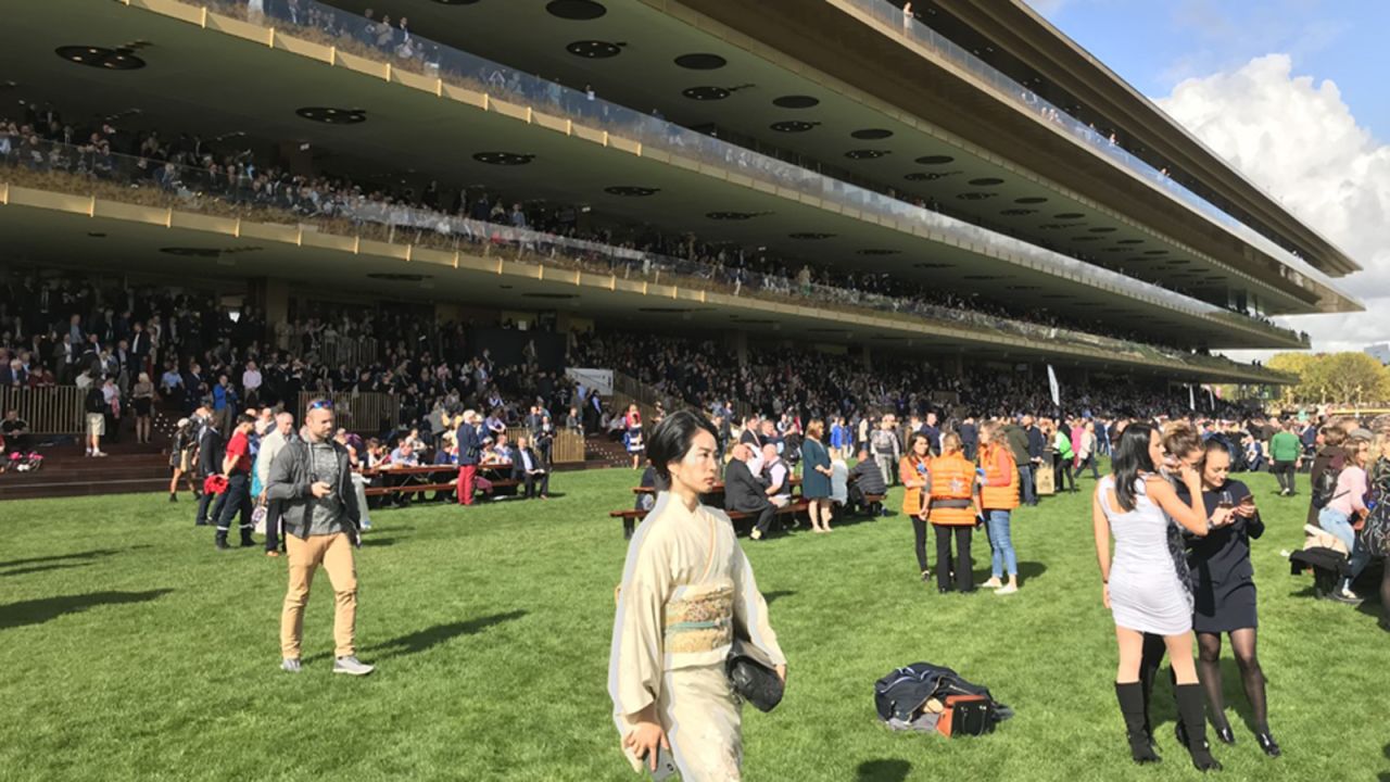 Longchamp reopened in 2018 with a gleaming gold stand after a two-year $145 million redevelopment.