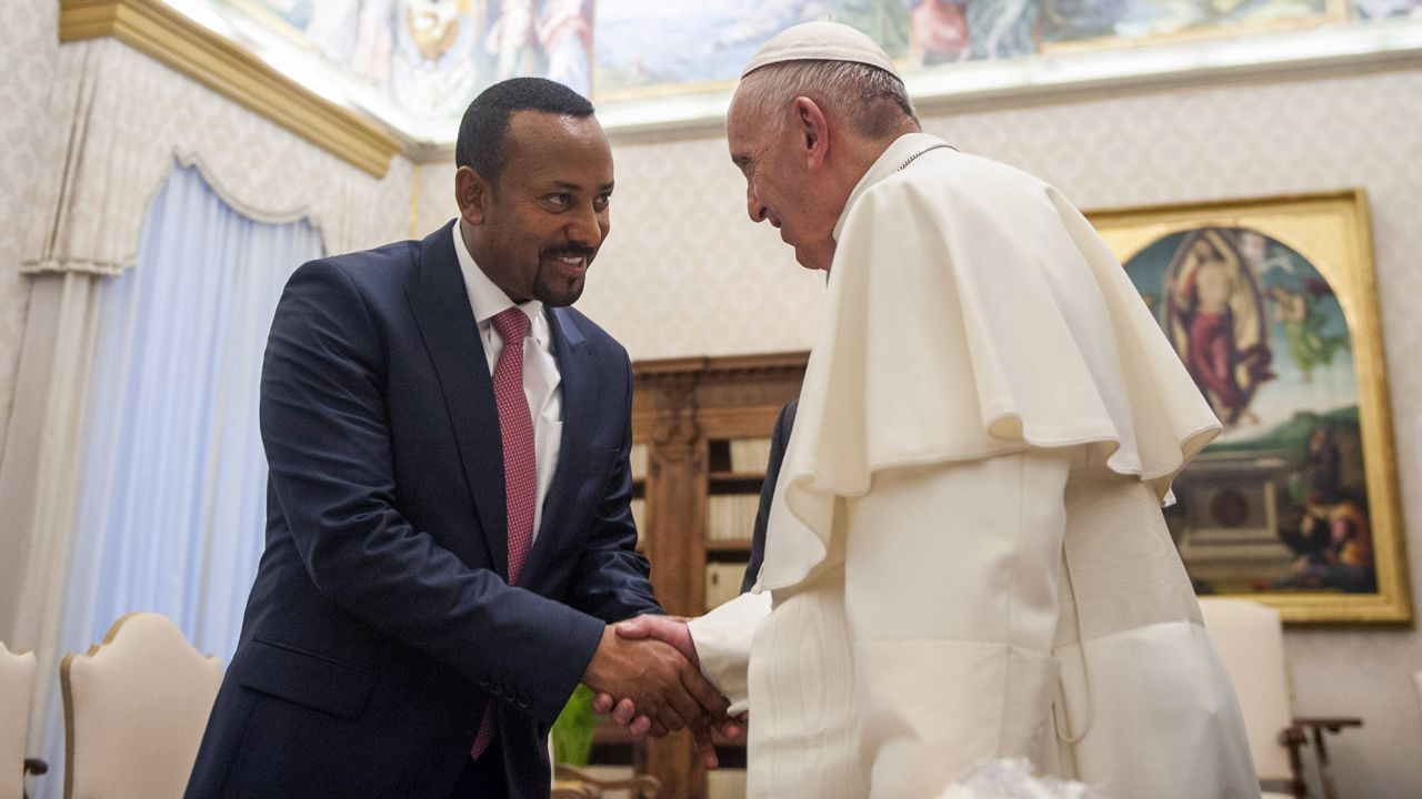 Pope Francis meets Prime Minister of the Federal Democratic Republic of Ethiopia, Abiy Ahmed. Vatican City, January 21th, 2019. 