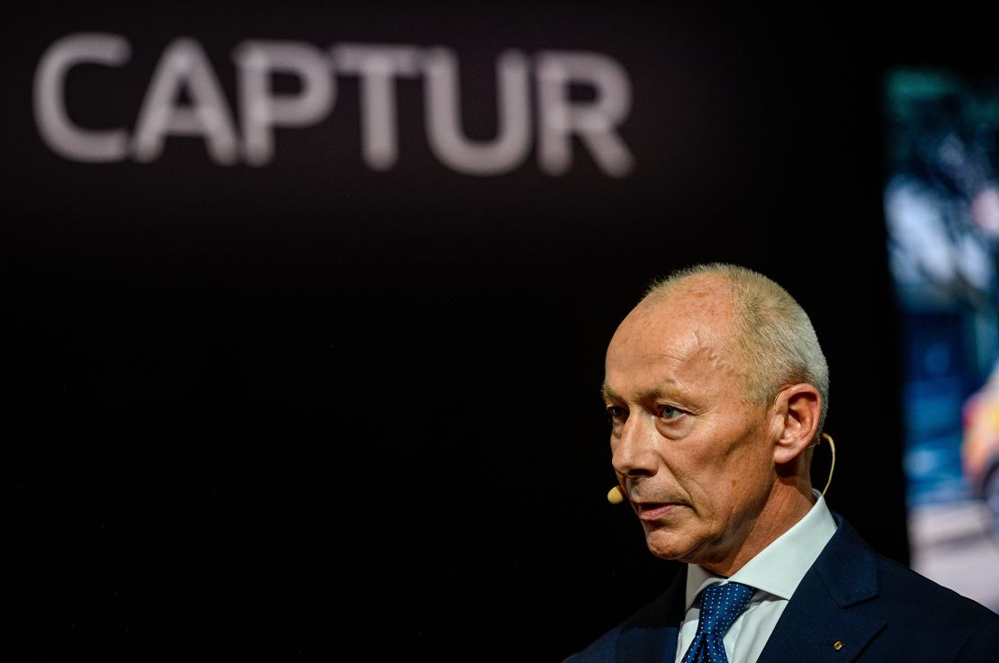 Thierry Bollore speaks at a Renault press conference in September.