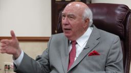 Robert Murray, the 77-year-old founder and CEO of Murray Energy Corporation, talks in his office in St. Clairsville in Ohio, United States, 19 April 2017. The coal industry in the state has set its hopes on president Donald Trump and fracking. Photo: Andreas Hoenig/dpa | usage worldwide   (Photo by Andreas Hoenig/picture alliance via Getty Images)