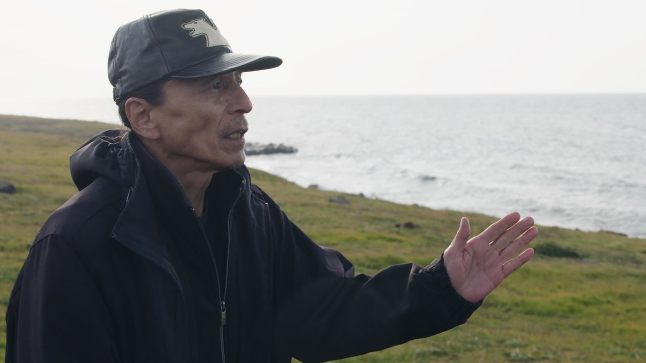 Delbert Pungowiyi, president of the Native Village of Savoonga on St Lawrence Island, part of Alaska in the Bering Strait. Pungowiyi is one of the subjects of Maya Craig's upcoming documentary about how a changing Arctic Ocean is affecting those living and working on its borders. 