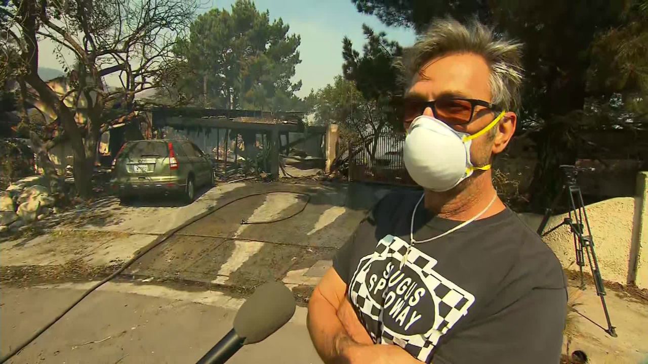 The home where Errol Navickas and his mother lived in the Granada Hill neighborhood was destroyed.