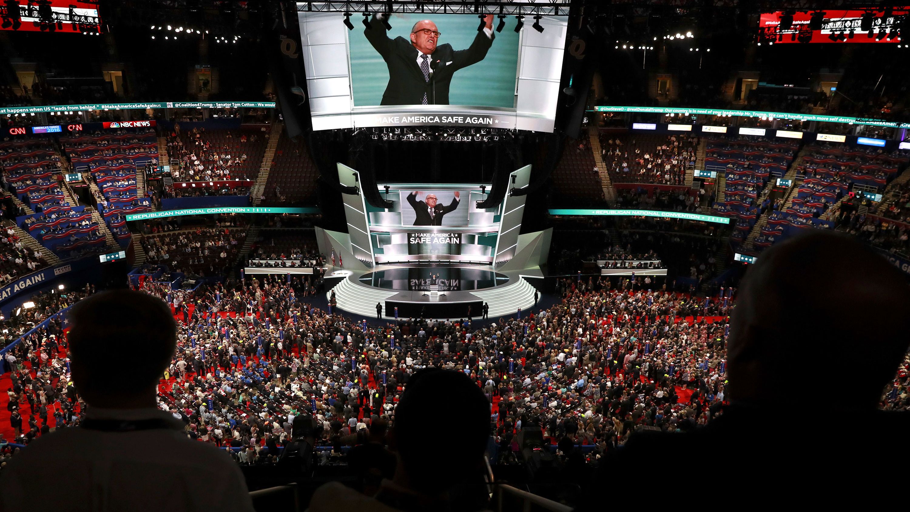 Giuliani speaks during the Republican National Convention in July 2016.