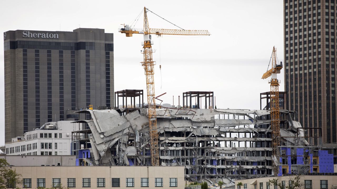 The upper floors of the building collapsed on Saturday.