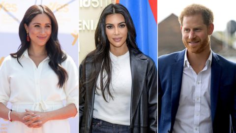 Kim Kardashian, center, said Meghan and Harry are "changing the world."