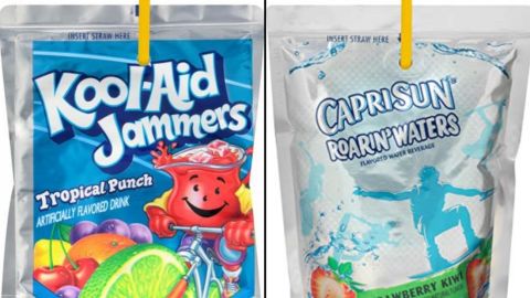 These two drinks have 0% juice but are marketed to kids on children's TV programming, the report said.
