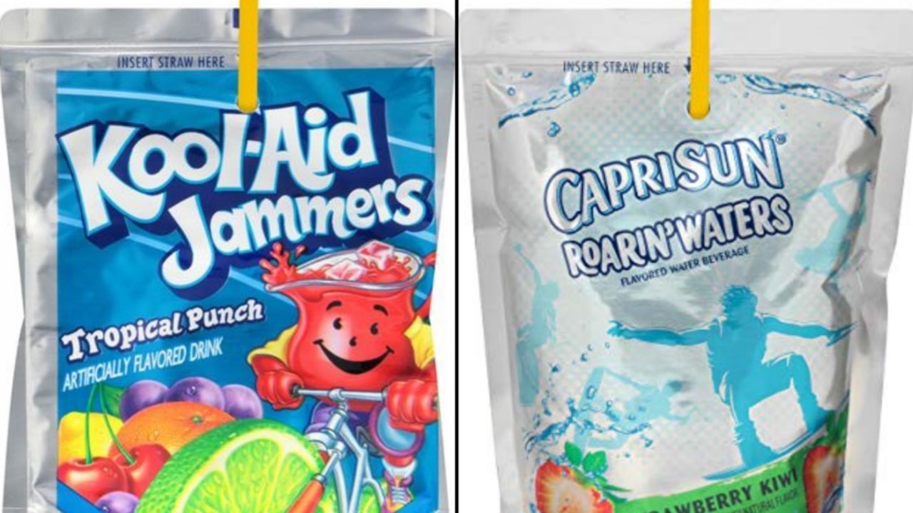 These two drinks have 0% juice but are marketed to kids on children's TV programming, the report said.