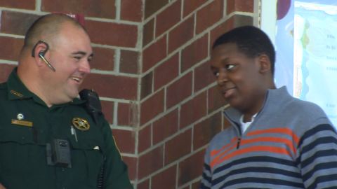 Sgt. Joey Knight helped save the life of M.J. Crumity after M.J.'s heart stopped during school in Madison County, Florida.