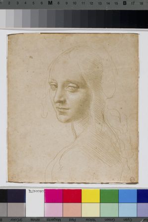 Study of a girl's head (1490-1494), from the Biblioteca Reale in Turin.