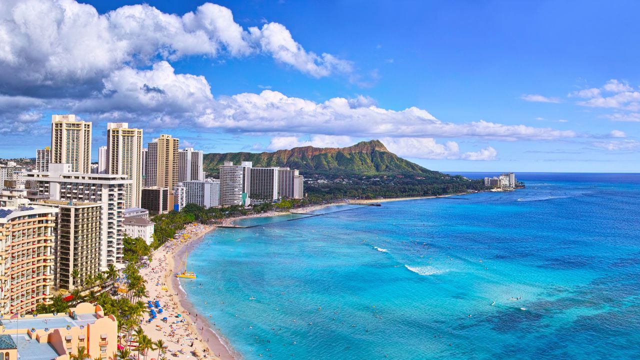 <strong>Waikiki Beach, Honolulu, Hawaii. </strong>The quintessential Hawaiian shoreline, Waikiki Beach could vanish in the next 15 to 20 years, according to a 2017 Hawaii Climate Commission report.