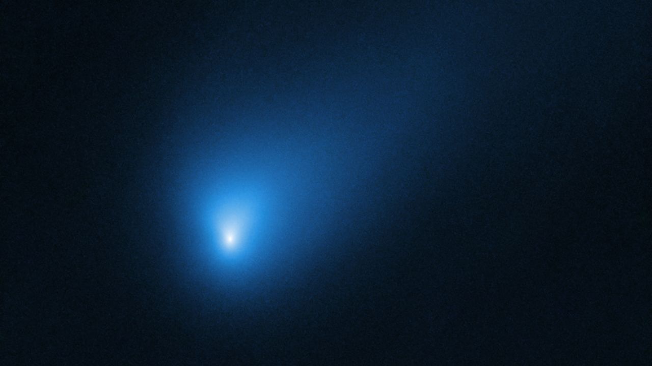 On 12 October 2019, the NASA/ESA Hubble Space Telescope observed Comet 2I/Borisov at a distance of approximately 420 million kilometres from Earth. The comet is believed to have arrived here from another planetary system elsewhere in our galaxy.