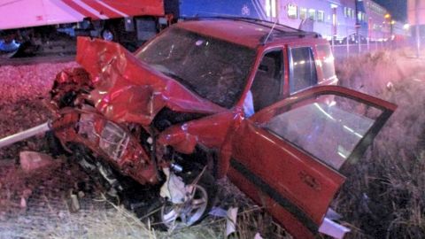 The Utah Highway Patrol released images of how the car looked after it was struck.