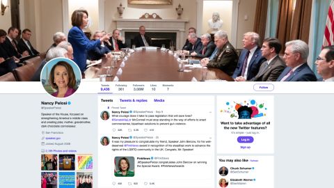 Pelosi twitter page