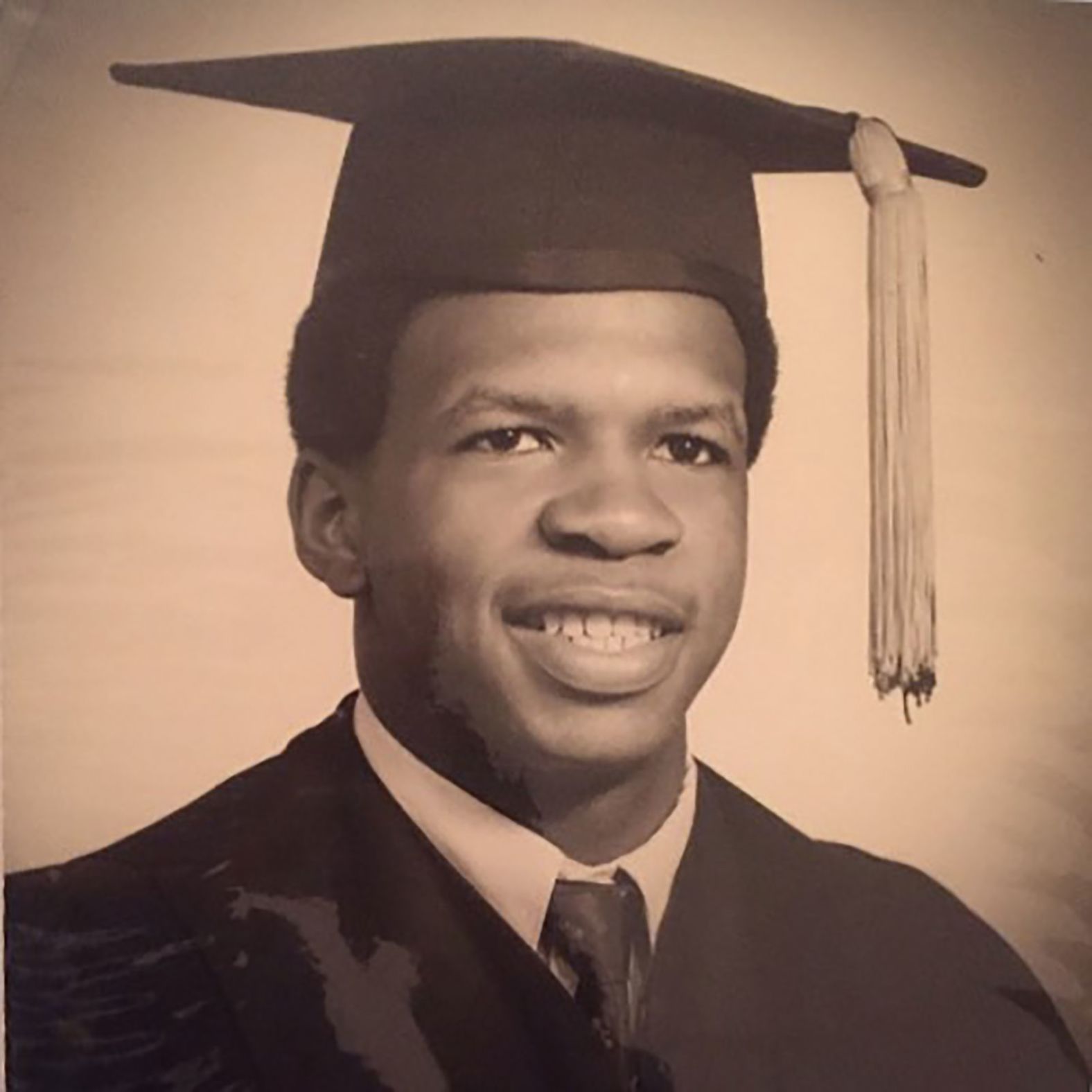 Cummings is seen in a yearbook photo from his senior year of high school. He graduated in 1969. 