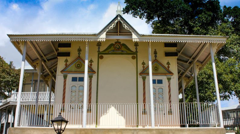 <strong>Indian influence:</strong> Restoration experts were brought in from India to help with the renovation of buildings like this guest house. Indian artisans were involved in the original construction. 