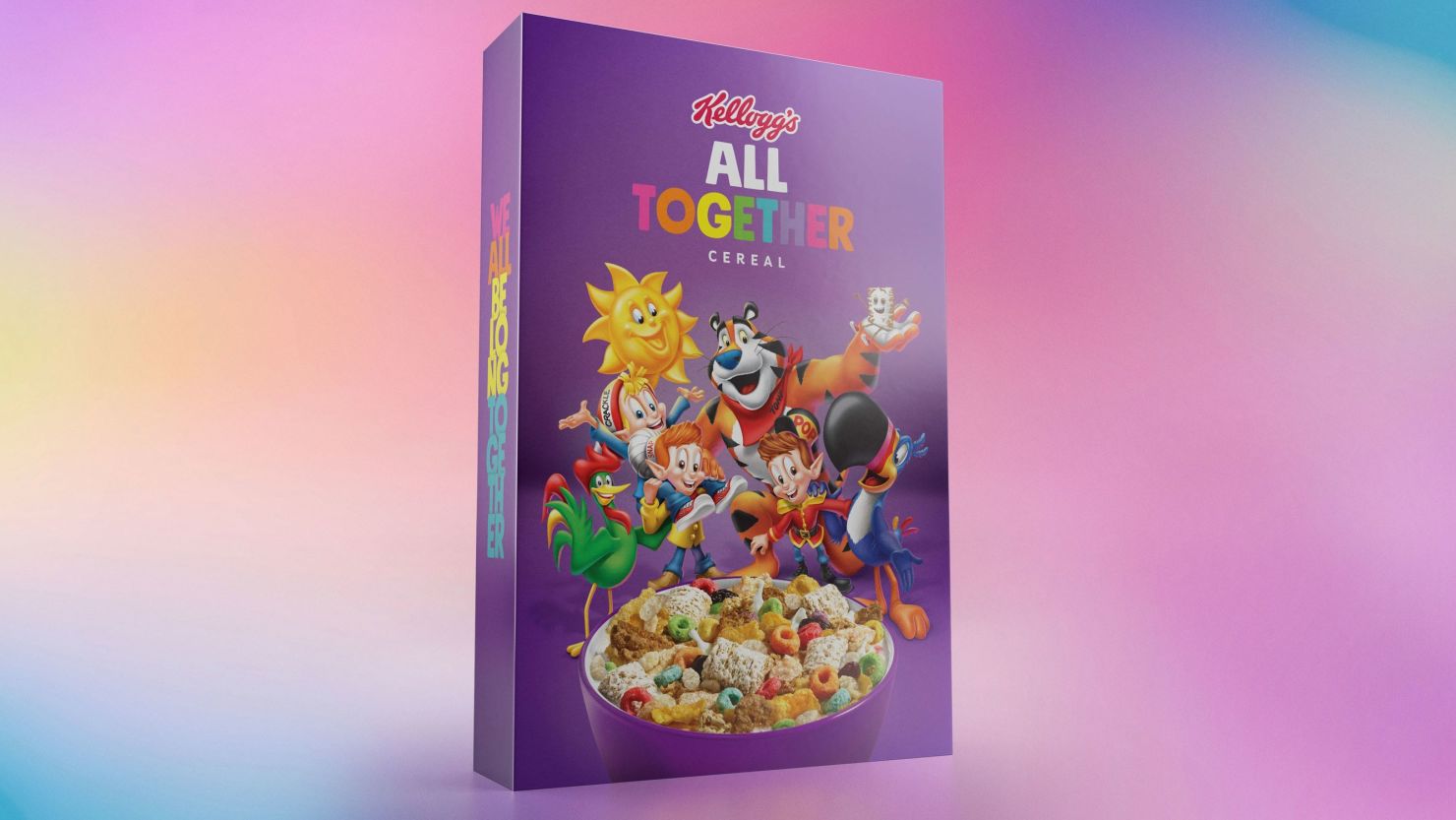 Kellogg's All Together cereal mixes popular cereals and their mascots.