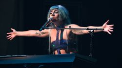 In this file photo, Lady Gaga performs onstage during SiriusXM + Pandora Present Lady Gaga At The Apollo on June 24, 2019 in New York City.