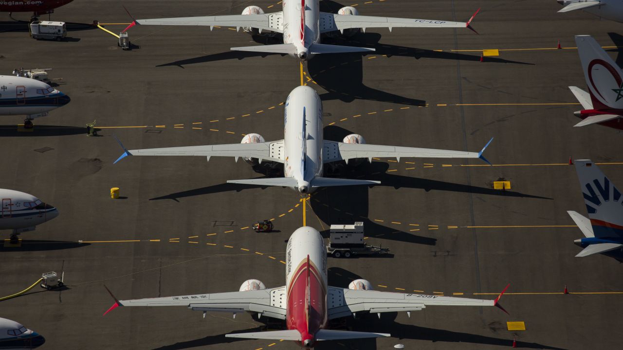 RENTON, WA - AUGUST 13: Boeing 737 MAX airplanes are seen parked on Boeing property near Boeing Field on August 13, 2019 in Seattle, Washington. (Photo by David Ryder/Getty Images)