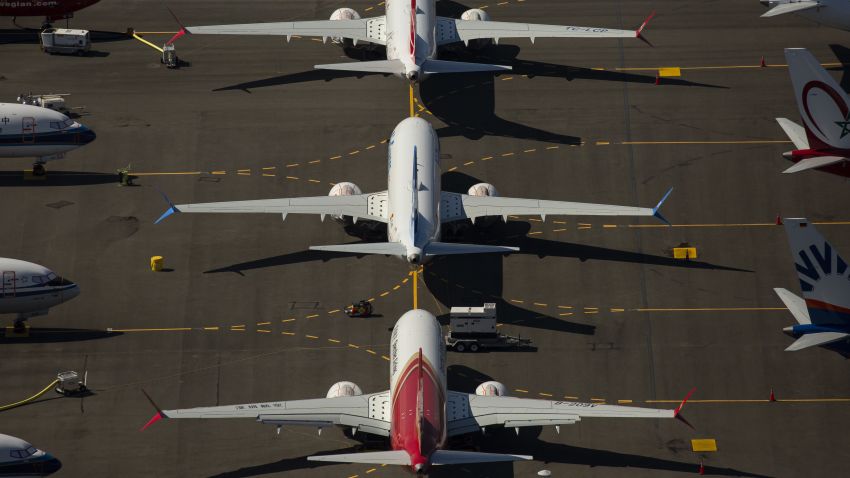 RENTON, WA - AUGUST 13: Boeing 737 MAX airplanes are seen parked on Boeing property near Boeing Field on August 13, 2019 in Seattle, Washington. (Photo by David Ryder/Getty Images)