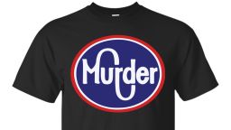 A T-shirt features a Murder Kroger logo.