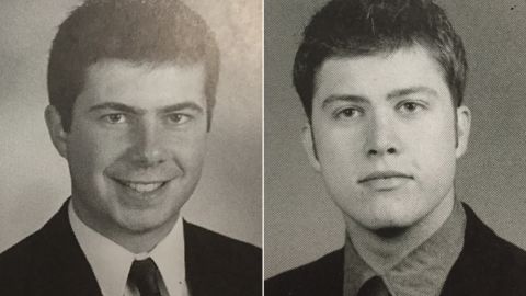 Pete Buttigieg and Colin Jost yearbook photos
