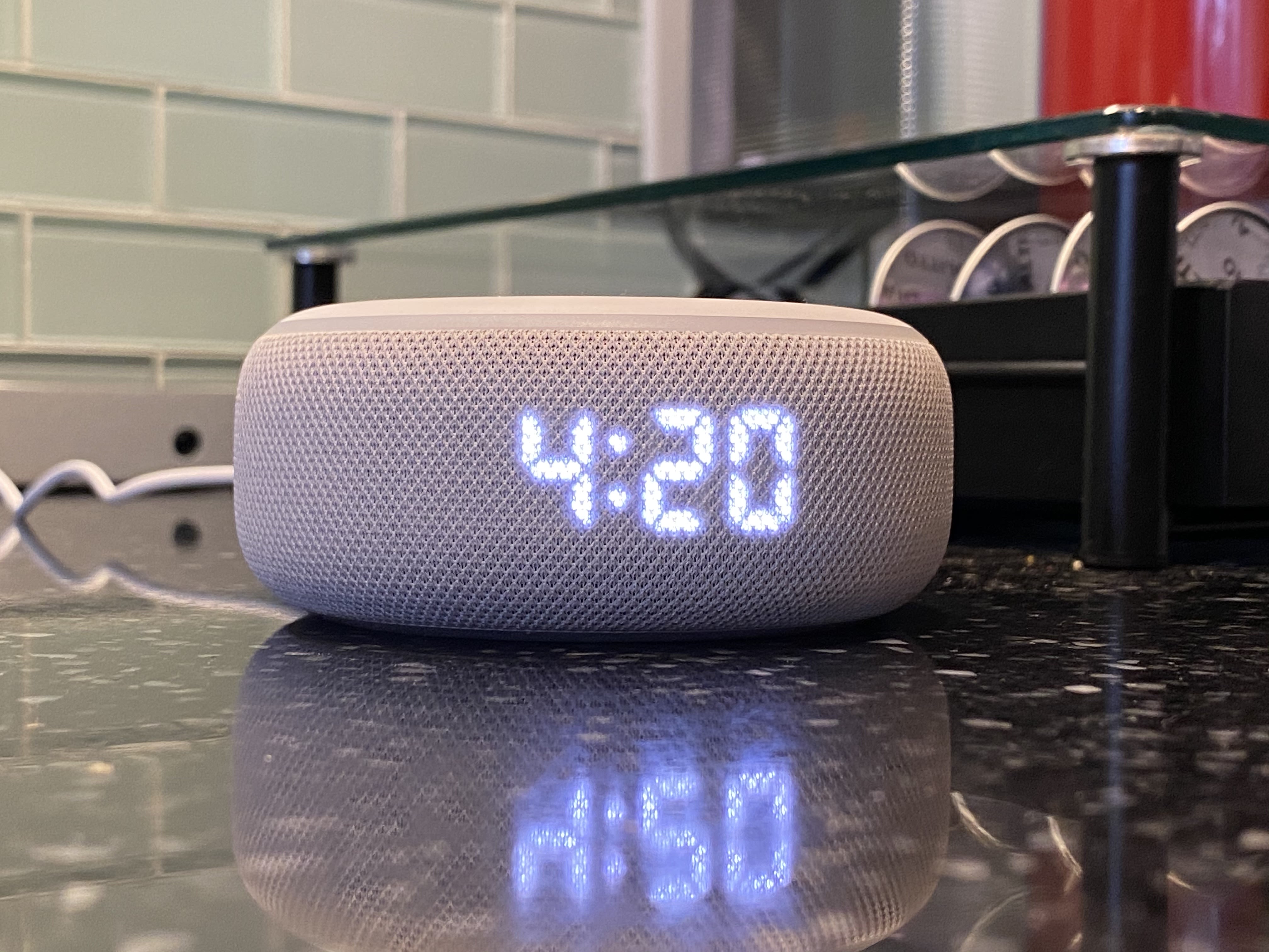 The Dot+Clock's clock was too bright for me to use as a bedside clock, so I  did a thing : r/echo