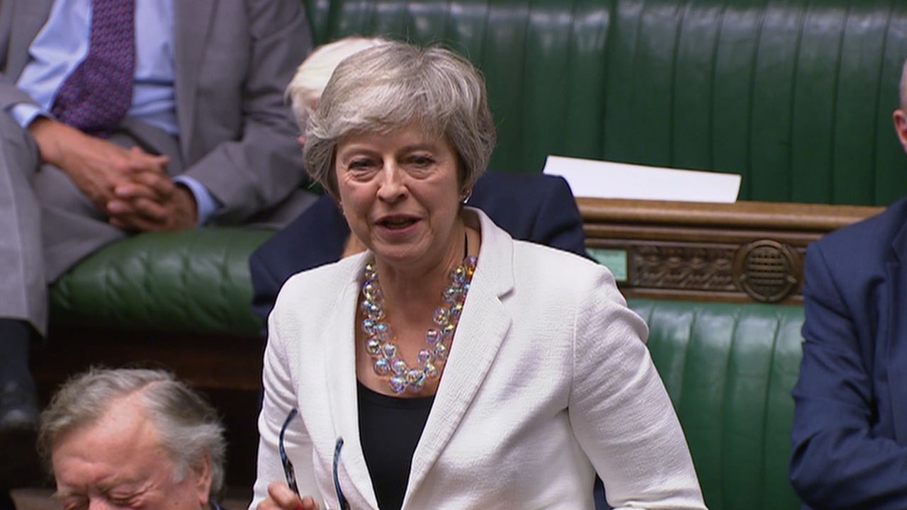 Former Prime Minister Theresa May spoke in favor of Johnson's deal. 