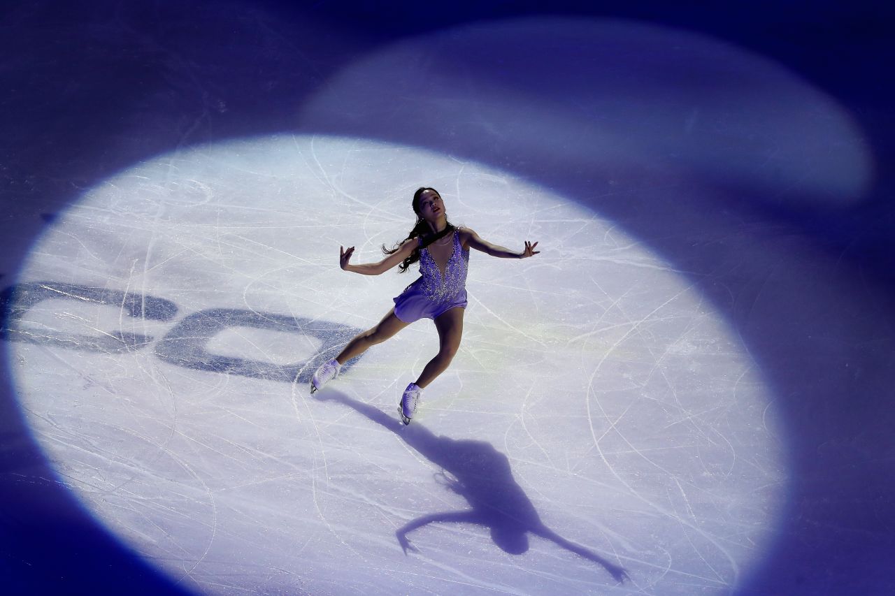 Lim Eun-soo of Korea performs during the ISU Grand Prix of Figure Skating at Orleans Arena on October 20 in Las Vegas, Nevada.