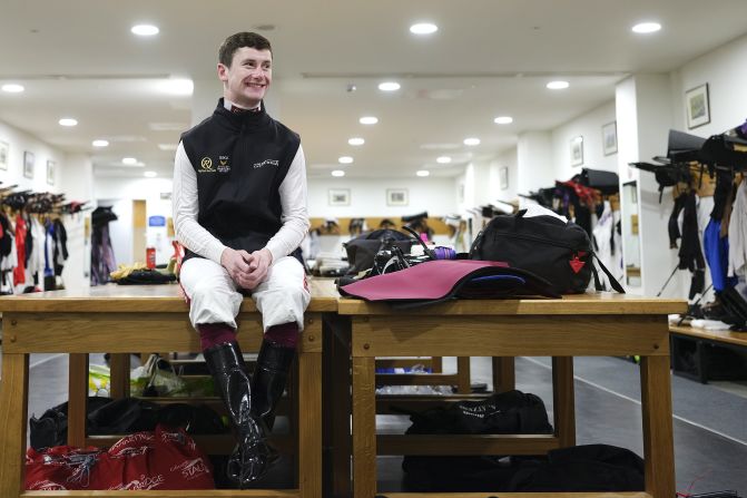 Oisin Murphy poses in the changing room as he prepares to be crowned 2019 Champion Jockey during the QIPCO British Champions Day at Ascot Racecourse.