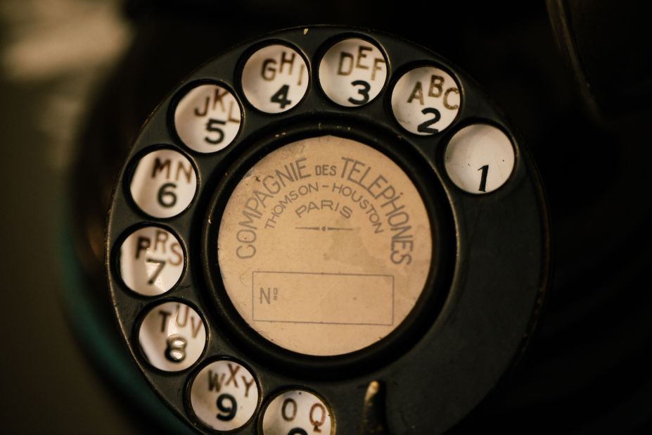Harry Ang used to own over 2,000 rotary phones. Pictured above is a rotary dial of a Thomson-Houston phone.