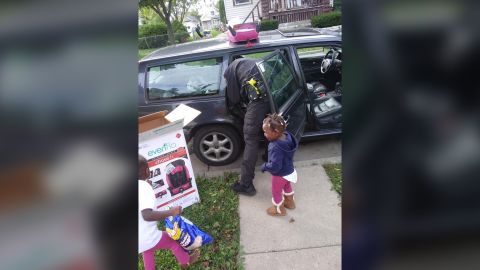 Milwaukee police officer Kevin Zimmerman installed the car seats himself.