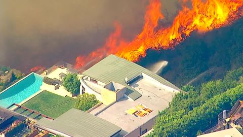 The Palisades Fire is threatening multimillion-dollar homes in Los Angeles.