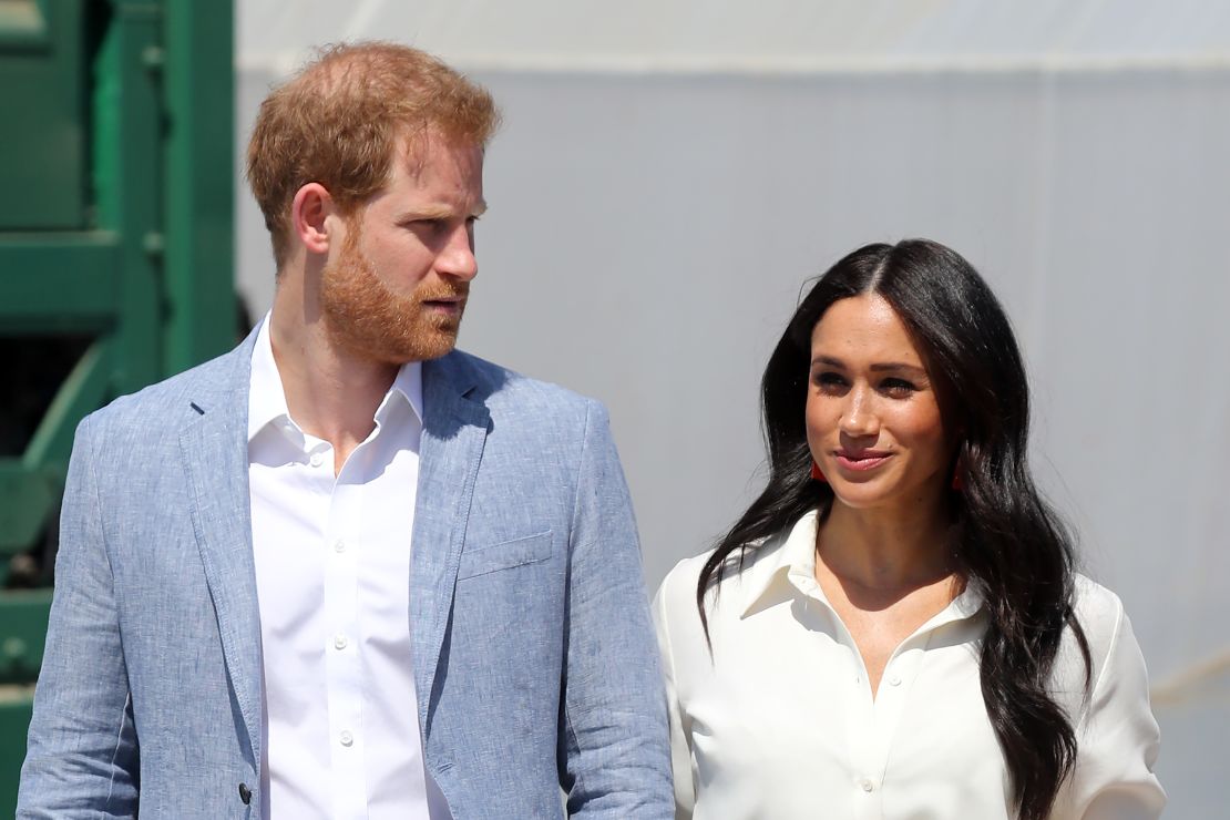 Harry and Meghan visit a township in Johannesburg hours after the duchess launched legal action against The Mail on Sunday newspaper in October. 
