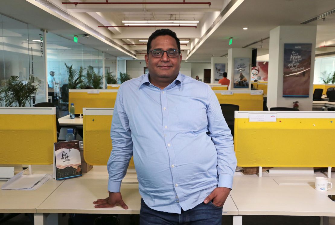 Vijay Shekhar Sharma  built digital payments company  Paytm, which now boasts more than 400 million users in India. (Saurabh Das for CNN)