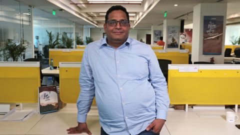 Vijay Shekhar Sharma built digital payments company Paytm, which now boasts more than 400 million users in India. (Saurabh Das for CNN)