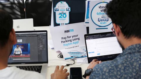 The Paytm app can be used to buy dinner, pay for parking and send money to a friend. (Saurabh Das for CNN)