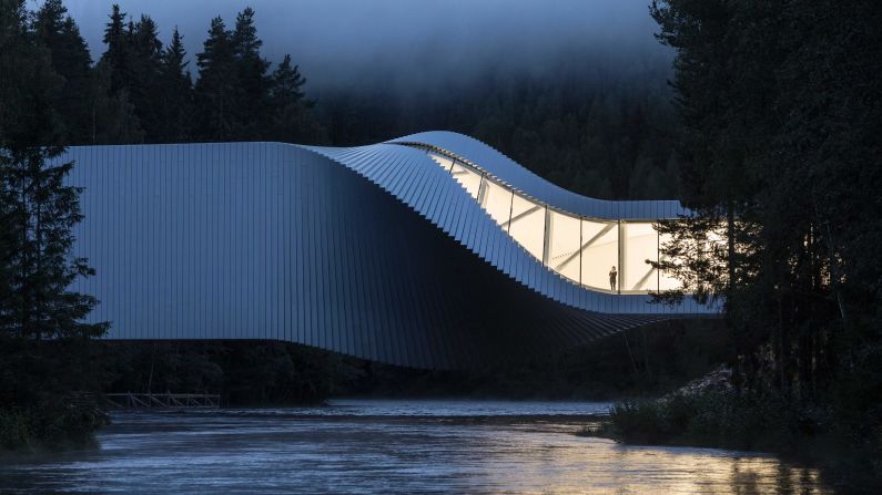 <strong>New museum</strong>: This is The Twist -- a bridge that also functions as an art museum. It's located in Norway's Kistefos Sculpture Park and was designed by BIG-Bjarke Ingels Group.