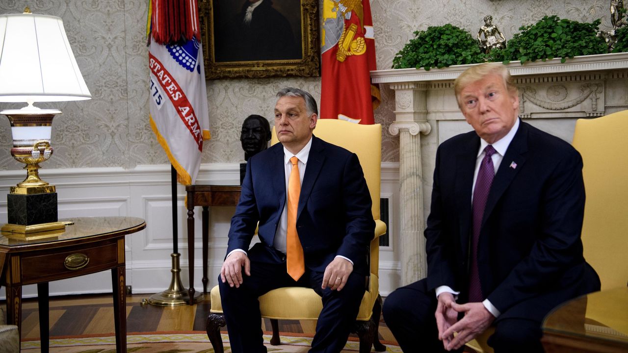 Hungary's Prime Minister Viktor Orban and President Donald Trump in the Oval Office on May 13, 2019.