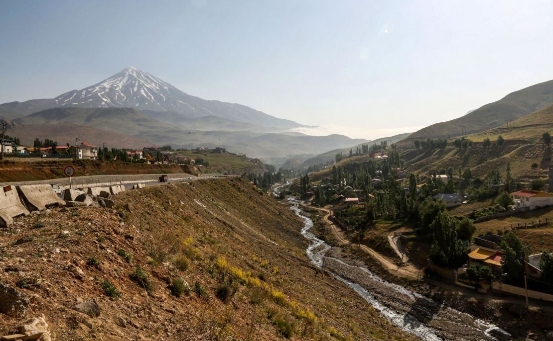 Mount Damavand is Iran's highest peak and a potentially active stratovolcano.