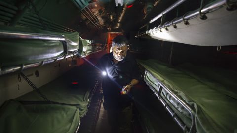 Joe Trevino, a paranormal investigator with G.H.O.S.T. Houston, sets up an all-night investigation inside the USS Cavalla submarine in Galveston, Texas, in 2018.