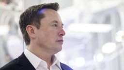 Elon Musk, chief executive officer of Space Exploration Technologies Corp. (SpaceX) and Tesla Inc., listens as Jim Bridenstine, administrator of the U.S. National Aeronautics and Space Administration (NASA), not pictured, speaks during an event at SpaceX headquarters in Hawthorne, California, U.S., on Thursday, Oct. 10, 2019. SpaceXs Elon Musk and NASA Administrator Jim Bridenstine staged a public show of support for one another at the rocket companys headquarters Thursday, weeks after the two traded barbs over the closely held companys delayed efforts to fly astronauts for the first time. Photographer: Patrick T. Fallon/Bloomberg via Getty Images