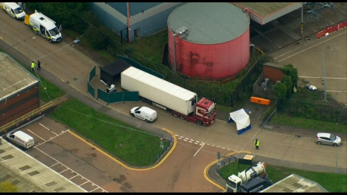 39 dead bodies were found in a truck in Essex, southeast England.