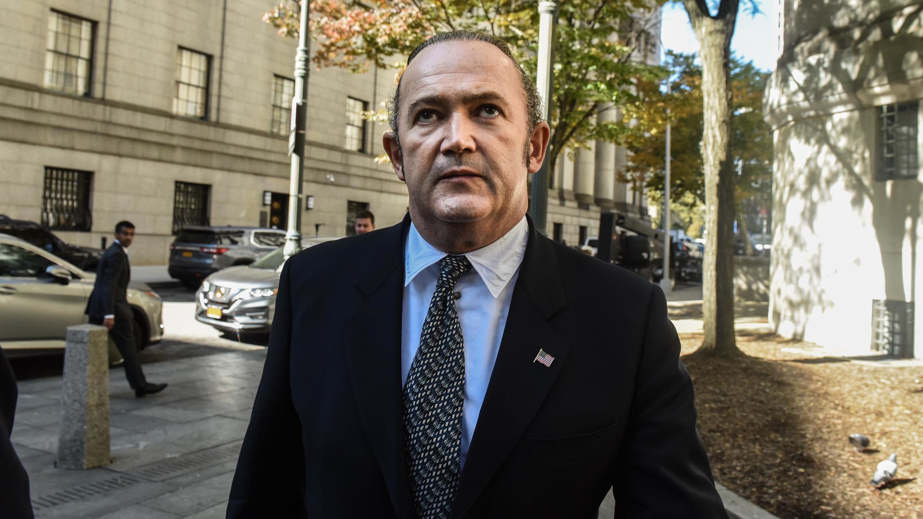 Igor Fruman exits federal court for an arraignment hearing on October 23, 2019 in New York City. 