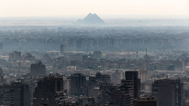 <strong>Cairo: </strong>This view from the Egyptian capital's Cairo Tower looks toward the Giza Pyramids. <br />