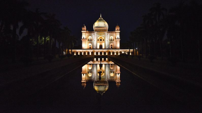 <strong>Delhi: </strong>An illuminated view of Safdarjung Tomb in New Delhi. An example of late Mughal Empire architecture, it was built in 1754. <br />