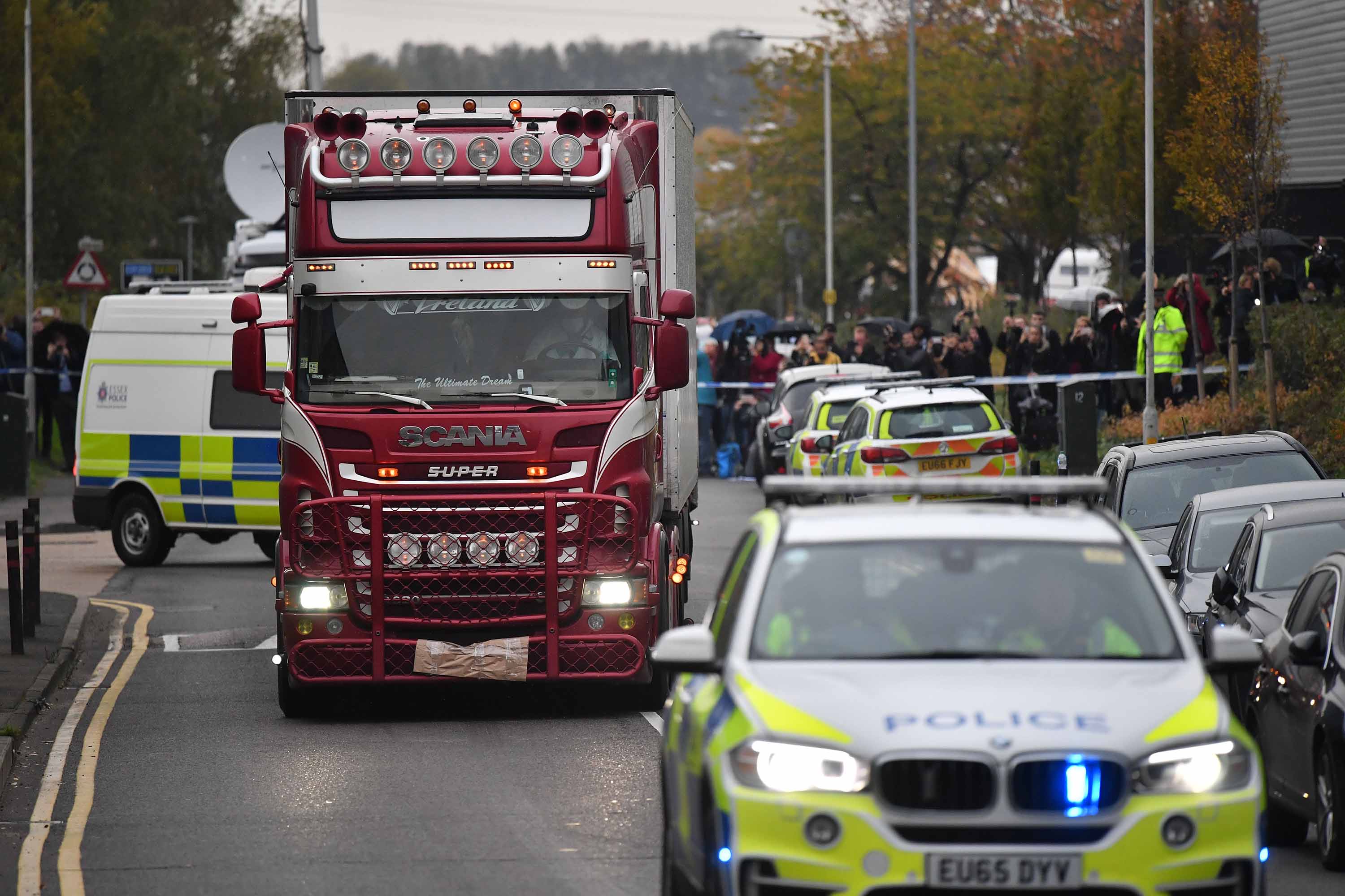 Police identify 39 people found dead in Essex truck as Chinese nationals