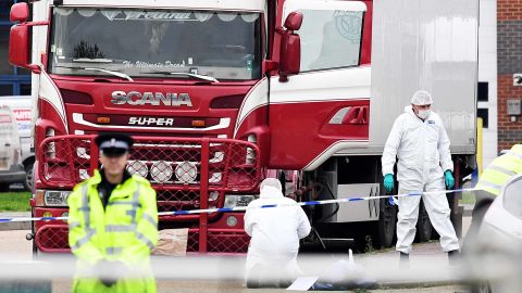 On Friday afternoon, more of the victims' bodies were transported from the trailer to a hospital.
