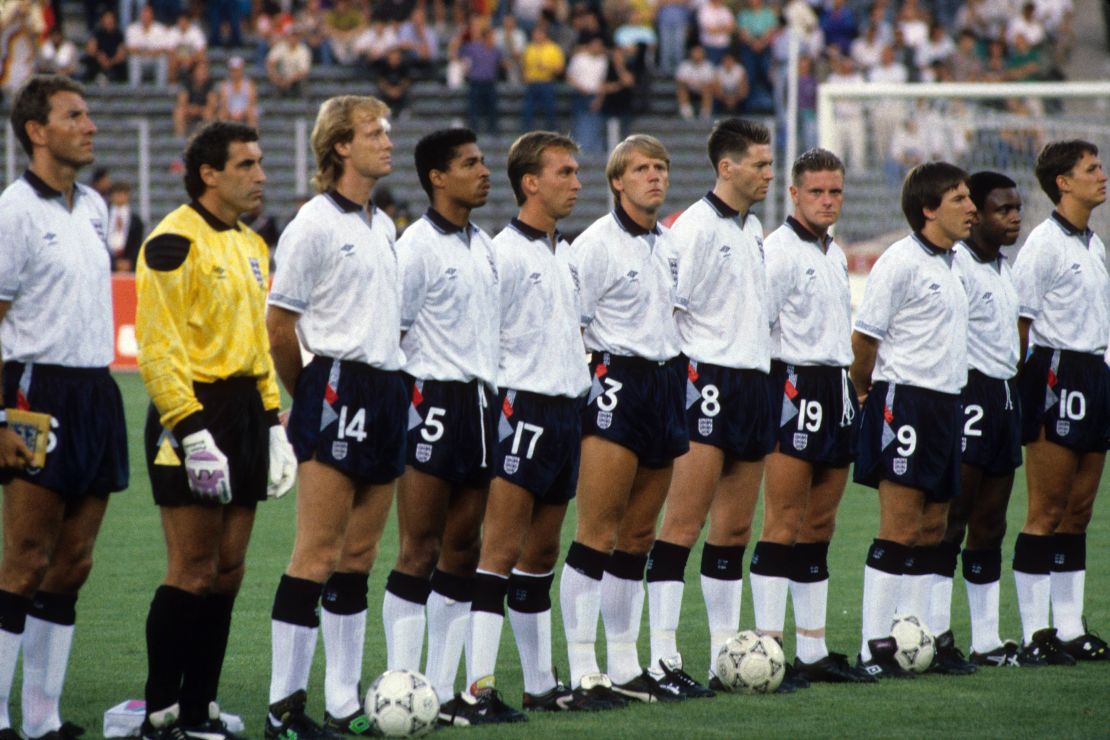 England football team in the 1990 World Cup.