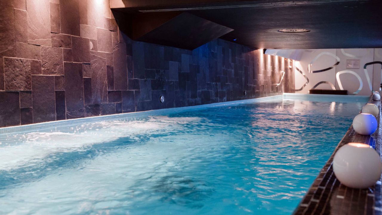 <strong>New York Palace Spa:</strong> Guests can relax at the spa's intriguingly designed pool area, which looks a bit like a cave.